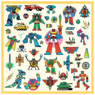 Djeco Çıkartmalar - Robotlar
