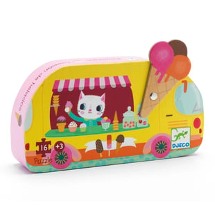 Djeco Dekoratif Puzzle 16 Parça - Ice Cream Truck