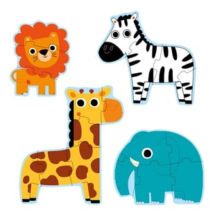 Djeco İlerleyen Puzzle - In The Jungle - 3,4,6,9 Pcs