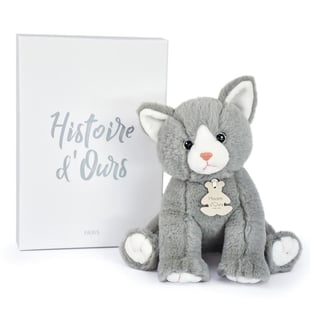 Doudou Gri Yavru Kedi 18 cm