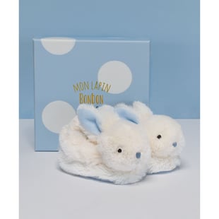 Doudou Hediye Kutulu Mavi Tavşan Panduf