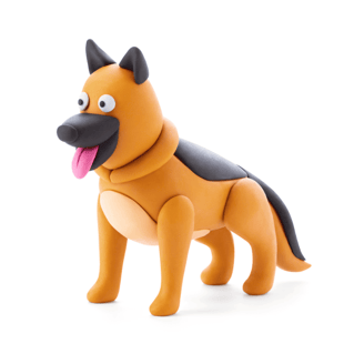 Hey Clay Yaratıcı Kil Seti - Shepherd, Bull Terrier, Yorkie