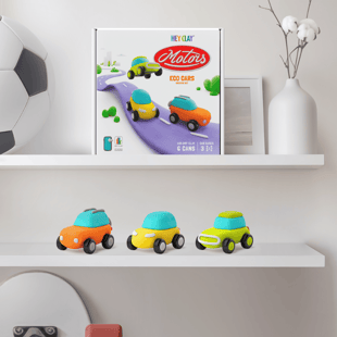 Hey Clay Yaratıcı Kil Seti - Eco Cars
