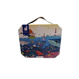 Janod 100 Parça Çantalı Puzzle - Sualtı Dünyası