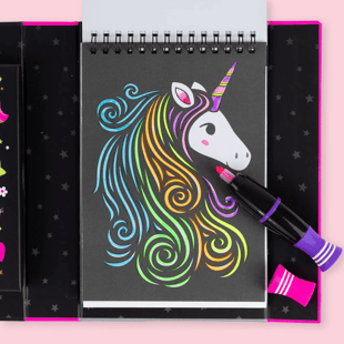 Tiger Tribe Neon Boyama Seti - Unicorns and Friends