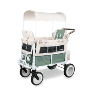Wonderfold VW2 Volkswagen İkili Bebek Arabası Vagonu - Haki Yeşil