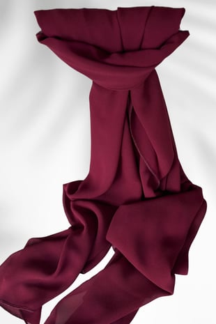 Amine Hüma Şifon Şal 75*180 Bordo