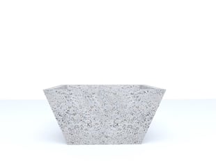 Royal Serisi Yuvarlak Beton Gri Saksı