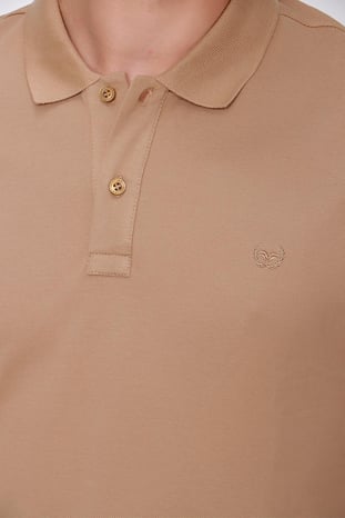 Erkek Safari Basic Düz %100 Pamuk Slim Fit Dar Kesim Kısa Kollu Polo Yaka Tişört