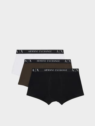 Armani Exchange Armani Exchange Erkek Beli Lastikli Logolu Rahat Kesim Beyaz Boxer 957028 CC282-20011