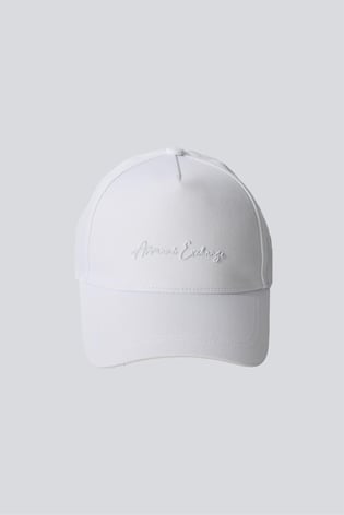 ARMANI EXCHANGE Armani Exchange Kadın Pamuklu Nefes Alabilir Ayarlanabilir Tokalı Beyaz Spor Şapka XW000956 AF13848-U0002