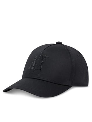 ARMANI EXCHANGE Armani Exchange Kadın %100 Pamuklu İşlemeli Logo Desenli Ayarlanabilir Tokalı Beyzbol Siyah Spor Şapka XW000957 AF13846-UC001