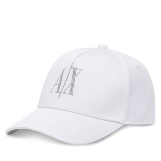 ARMANI EXCHANGE Armani Exchange Kadın %100 Pamuklu İşlemeli Logo Desenli Ayarlanabilir Tokalı Beyzbol Beyaz Spor Şapka XW000957 AF13846-U0002