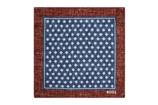BOSS BOSS Erkek Desenli ve Marka Logo Baskılı Lacivert Mendil 50546029-404