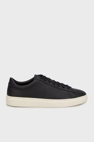 BOSS  BOSS Erkek Kauçuk Dış Tabanlı %100 Dana Derisi Siyah Sneaker 50548716-002