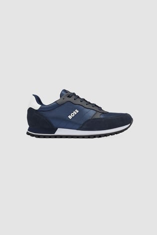 BOSS BOSS Erkek Marka Logolu Bağcıklı Kaydırmaz Tabanlı Günlük Lacivert1 Sneaker 50498133-401