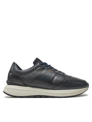 BOSS BOSS Erkek Marka Logolu Rahat Taban Bağıcıklı Lacivert Sneaker 50529502-410