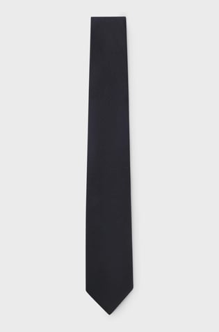 BOSS BOSS Erkek Saf İpek İçerikli Jakarlı Dokuma Kumaş Lacivert Kravat 50480283-401