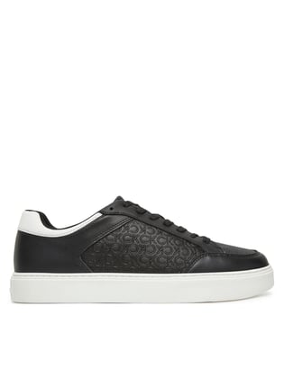 Calvin Klein Calvin Klein Erkek CK Monogram Logolu Düz Rahat Taban Düşük Bilekli Siyah Sneaker HM0HM01899-0GM