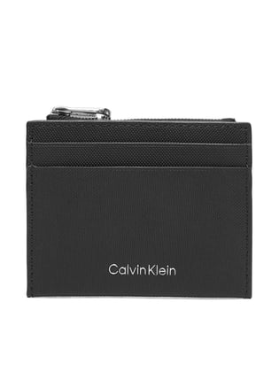 Calvin Klein Calvin Klein Erkek Dokulu Dış Yüzey Ekstra Kart ve Fermuar Bölmeli Siyah Cüzdan LV04D1044G-UB1