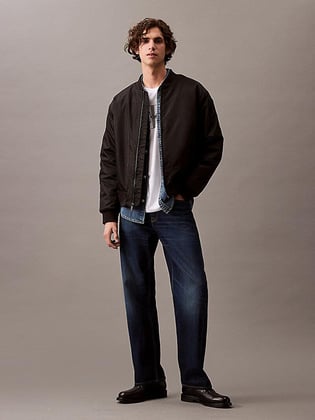 Calvin Klein Calvin Kleın Erkek Fermuar Kapamalı Dik Yaka Uzun Kollu Siyah Ceket 00040EM524-UB1