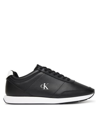Calvin Klein Calvin Klein Erkek Kalın Rahat Taban Bağcıklı Deri Siyah Sneaker YM0YM01355-0GM