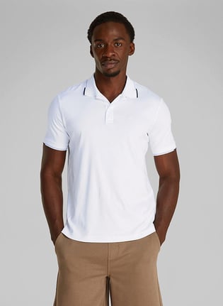 Calvin Klein Calvin Klein Erkek Logolu Polo Yakalı Kısa Kollu Düğmeli Beyaz Polo Yaka T-Shirt K10K114130-YAF