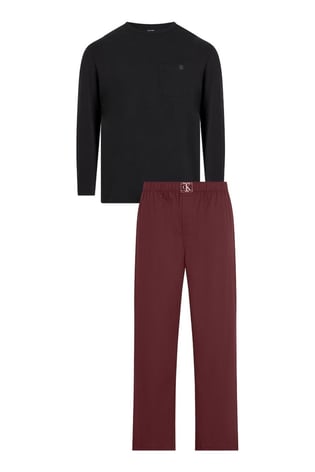 Calvin Klein Calvin Kleın Erkek Pamuklu Rahat Beli Lastikli Uzun Kollu Kırmızı Spor Eşofman Takımı 000NM2850E-T3R