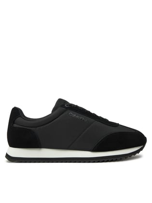 CALVIN KLEIN Calvin Kleın Erkek Rahat Kaydırmaz Taban Süet Detaylı Siyah Sneaker HM0HM01667-BEH