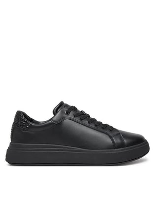 Calvin Klein Calvin Kleın Erkek Rahat Düz Taban Pürüzsüz Üst Yüzey Deri Siyah Sneaker HM0HM01659-0GJ