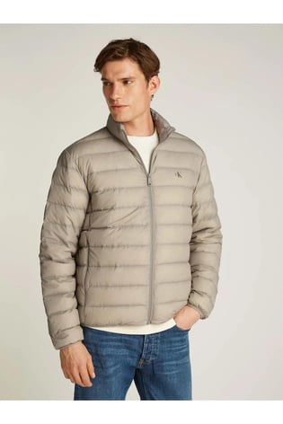 Calvin Klein Calvin Kleın Erkek Regular Fit Uzun Kollu Dik Yaka Kapitoneli Gri Ceket J30J326716-PEO