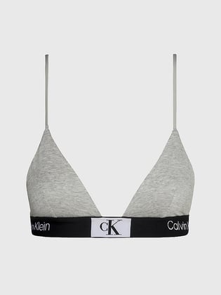 Calvin Klein Calvin Kleın Kadın Askılıklı Marka Logolu Slim Fit Gri Sütyen 000QF7217E-P7A
