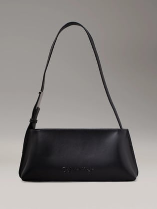 Calvin Klein Calvin Kleın Kadın Ayarlanabilir Omuz Askılı Marka Logo Baskılı Deri Gri Omuz Çantası K60K612550-BEH