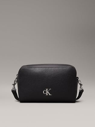 Calvin Klein Calvin Klein Kadın Ayarlanabilir Omuz Askılı Fermuarlı Deri Siyah Omuz Çantası LV04K3162G-UB1