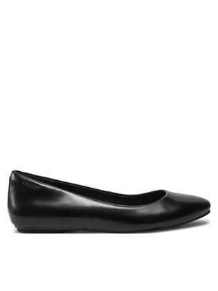 Calvin Klein Calvin Kleın Kadın Düz Taban Oval Burunlu Deri Siyah Babet HW0HW02449-BEH