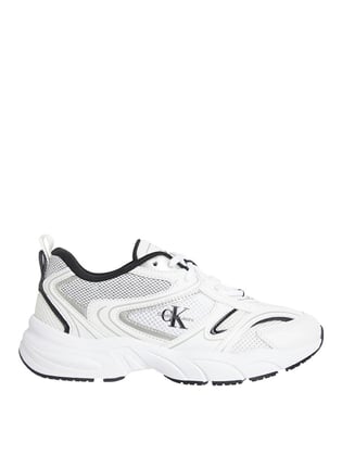 Calvin Klein Calvin Kleın Kadın Eva Kauçuk Tabanlı Fileli Beyaz Sneaker YW0YW01807-01W