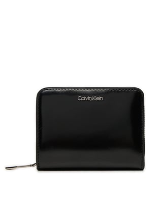 Calvin Klein Calvin Kleın Kadın Fermuar İç Cepli Ekstra Kart Bölmeli Deri Siyah Cüzdan K60K612847-BEH