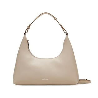 Calvin Klein Calvin Klein Kadın Fermuar Kapama Kısa Deri Kulp Bej Omuz Çantası LV04F3272G-338