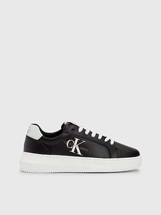 Calvin Klein Calvin Kleın Kadın Marka Logolu Bağcıklı Kaydırmaz Tabanlı Günlük Siyah Sneaker YW0YW00823-BDS