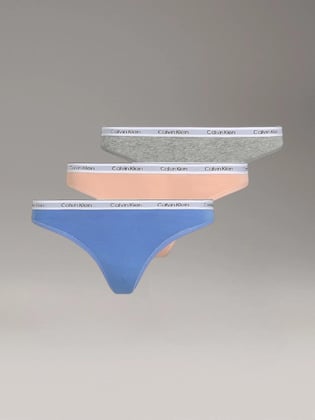 Calvin Klein Calvin Klein Kadın Marka Logolu Rahat Kesim Mavi - Pembe Külot 000QD5209E-W9G