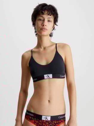 Calvin Klein Calvin Kleın Kadın Marka Logolu Askılı Spor Giyim Günlük Siyah Büstiyer 000QF7216E-UB1
