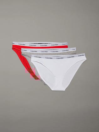 Calvin Klein Calvin Klein Kadın Marka Logolu Rahat Kesim Beyaz-Kırmızı Külot 000QD5207E-W9F