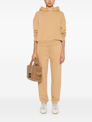 Calvin Klein Calvin Kleın Kadın Normal Belli Pamuklu Logo Desenli Bej Spor Eşofman Altı K20K207214-GC3
