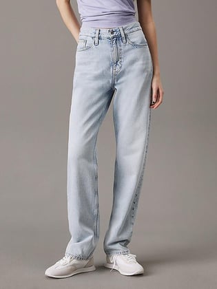 Calvin Klein Calvin Klein Kadın Pamuklu Straight Model 5 Cepli Mavi Jeans J20J225132-1AA
