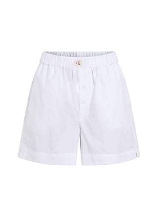 Calvin Klein Calvin Klein Kadın Yüksek Lastikli Bel Kısa Boy Cep Detay Beyaz Şort J20J225218-YAA