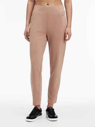Calvin Klein Calvin Kleın Kadın Yüksek Bel Pamuklu Slim Fit Dar Paça Kahverengi Eşofman Altı K20K207945-GA6