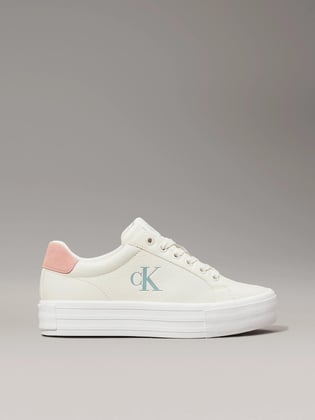Calvin Klein Calvin Kleın Kadın Yüksek Rahat Taban Deri Beyaz Sneaker YW0YW01669-0LD