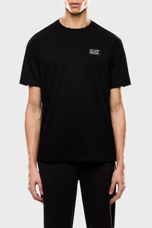 Ea7 Ea7 Erkek Bisiklet Yaka EA7 Yazı Detay Kısa Kol Dar Siyah T-Shirt 7M000516 AF14616-UC001