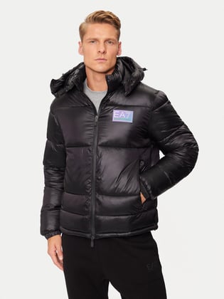 Ea7 Ea7 Erkek Kapitoneli Regular Fit Kapüşonlu Şişme Siyah Ceket 6DPB71 PN2MZ-1200