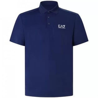 Ea7 Ea7 Erkek Kısa Kollu Polo Yaka Düğme Kapamalı Mavi Polo Yaka T-Shirt 7M000180 AF13530-UB107
